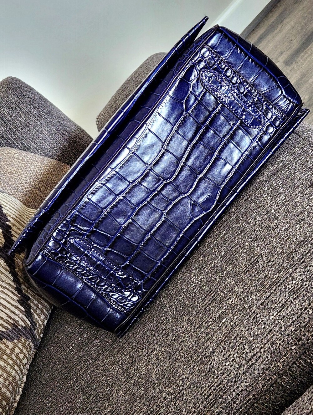 💙VERY HTF Polo Ralph Lauren💙 - Royal Blue Large Sloane Satchel Bag - Picture 8 of 16